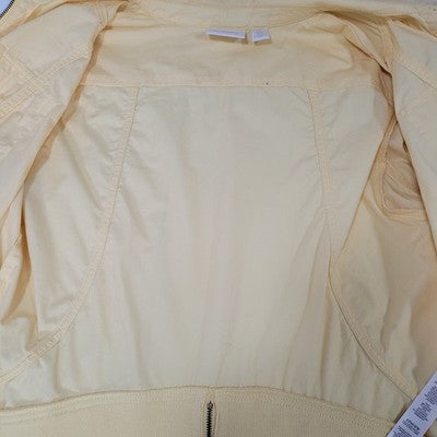 Chico's Yellow Lightweight Full Zip 3/4 Sleeve Jacket Size 2 US 12