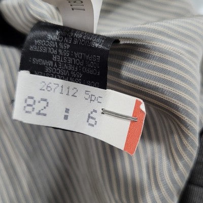 Tahari Grey One Button Puff Sleeve Stretch Notch Blazer Suit Jacket 18