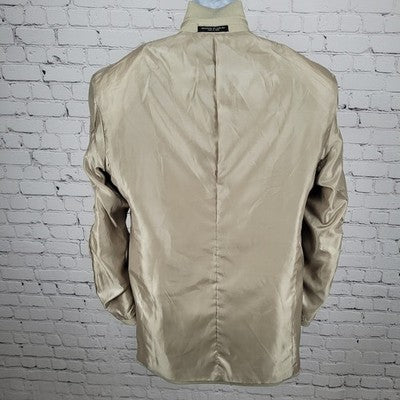 Midtown Man Casual Seperates Beige 4 Button Suit Jacket Sport Coat Size 42L