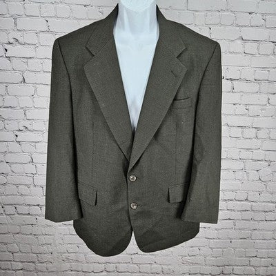 Jos A Bank Green 100% Wool Business Express 2 Button Blazer Sport Coat 42S