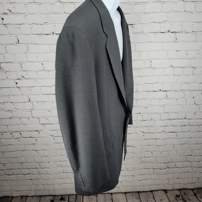 VTG Perry Ellis Portfolio Grey 2 Button Blazer Sport Coat USA Made Size 44L