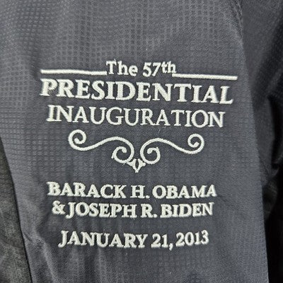 57th Presidential Inauguration USA Obama Biden Staff Black Hooded Jacket Large L