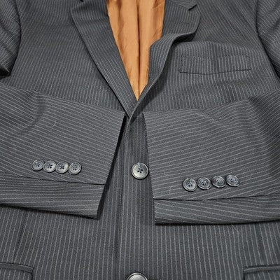 Joseph Jos A Bank Navy 100% Wool Slim Fit 2 Button Notch Blazer Sport Coat 40R