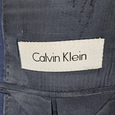 Calvin Klein Blue 2 Button Double Vented Notch Blazer Sport Coat Jacket 42 *read