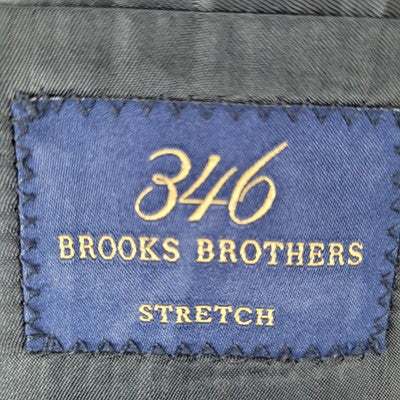 Brooks Brothers 346 Grey Wool Stretch Pinstriped 2 Button Notch Blazer Size 48R