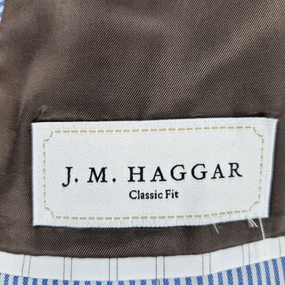 J.M. Haggar Brown Stretch 2 Button Single Vented Notch Blazer Sport Coat 42L