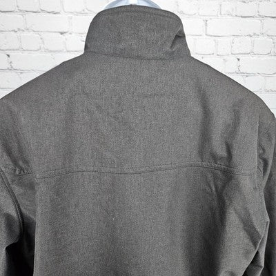 Michael Kors Grey Full Zip Removable Liner Stand Up Collar Jacket Large L