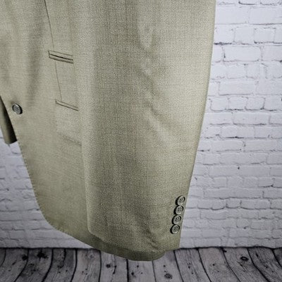 Earvin Magic Johnson Tan Signature Fine Italian Cloth Peak Blazer Sport Coat 44L