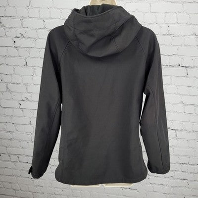 Icewear Iceland Black Hooded Full Zip Fleece Lined Zip Pockets Jacket Small S