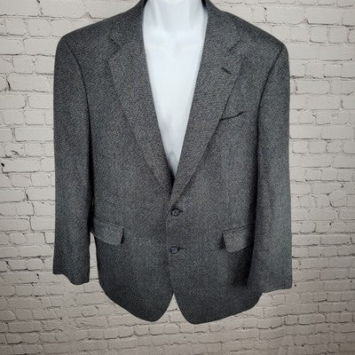 Jos A Bank Blue Silk & Wool Blend 2 Button Vented Blazer Sport Coat Size 42R