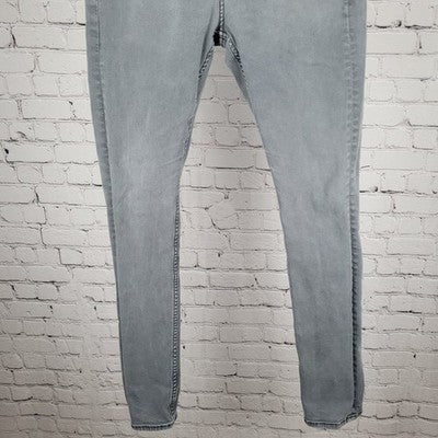 Rag & Bone Distressed Shadow Grey Fit 1 Skinny Stretch Denim Jeans 31 (30x31)