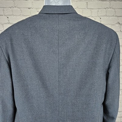 VTG Christian Brooks Blue 2 Button Vented Notch Blazer Sport Coat USA 42XL