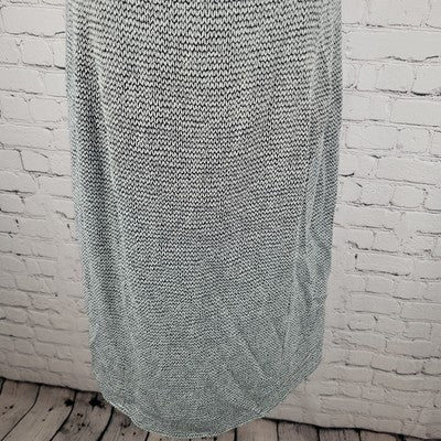 VTG 123 Un Deux Trois Black & Ivory Sleeveless Slit Sheath Dress Size Large L
