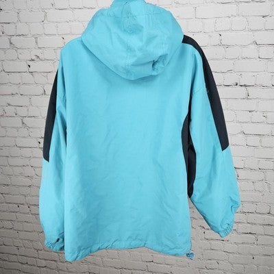Grand Canyon Railway Cheneral Blue Fleece Lined Hooded Jacket Medium *zipper