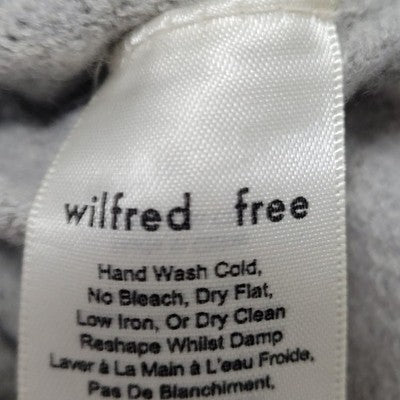 Wilfred Free Grey Wool Linen Blend Knit Crop Dolman Long Sleeve Sweater Small S