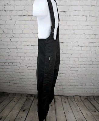 VTG Peter J Black Insulated Adjustable Bootcut Snow Ski Bibs Pants Large L