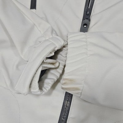 Auclair Ivory Waterproof Breathable Full Zip Stand Up Collar Jacket Large L
