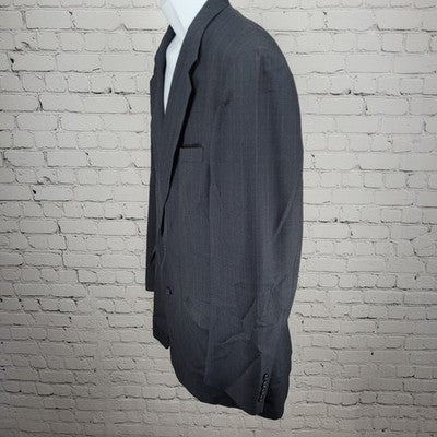 Hart Schaffner & Marx Navy Check 2 Button Vented Notch Blazer Sport Coat Size 44