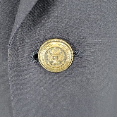 Jos A Bank Navy 100% Wool 3 Button Vented Notch Blazer Sport Coat Size 42R