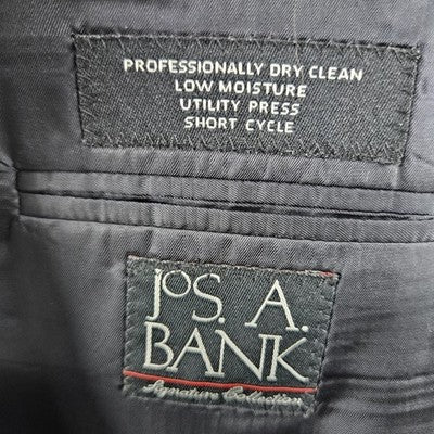 Jos A Bank Navy 100% Wool Gordon Signature 2 Button Blazer Sport Coat 43L