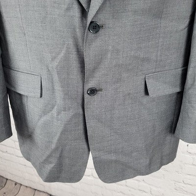 Daniel Cremieux Grey Guabello Super 120's Blazer Sport Coat Italy Made Size 40R