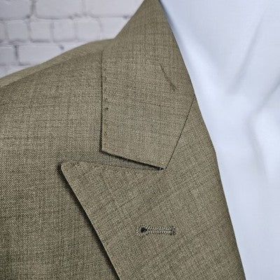 Earvin Magic Johnson Tan Signature Fine Italian Cloth Peak Blazer Sport Coat 44L