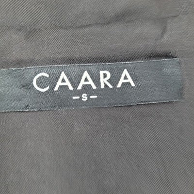 Caara Black Double Breasted Buttoned Belted Lightweight Trench Pea Coat Small S