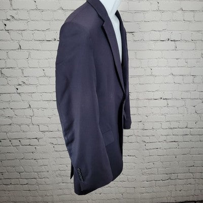Jos A Bank Navy 100% Wool Tailored Fit Executive Blazer Sport Coat Size 42R