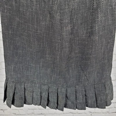 Georgiou Career Concept Black Pleated Hem Knee Length Lined Skirt Size 8 (29x21)