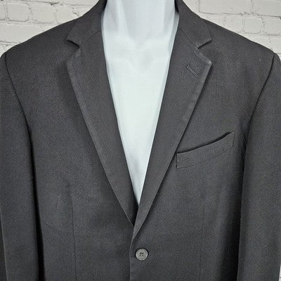 Structure Black 2 Button Double Vented Notch Blazer Sport Coat Suit Jacket 40R