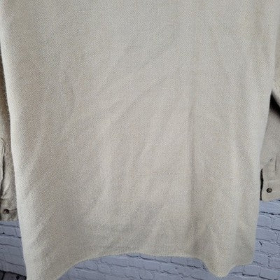 Alaska 1959 Wilderness Gear Beige Cotton Lightweight Flannel Herringbone Top XXL