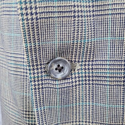 Holbrook Tan Houndstooth 2 Button Ventless Notch Blazer Sport Coat Size 42XL