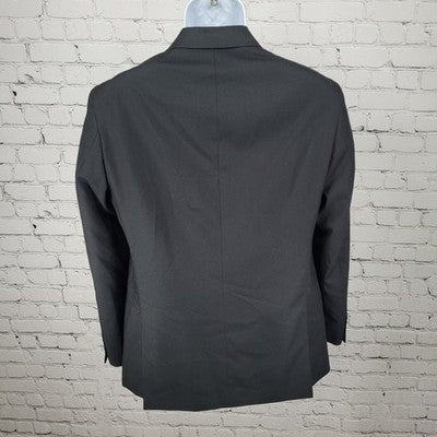 Billy London Black 2 Button Notch Double Vented Blazer Sport Coat Size 38R
