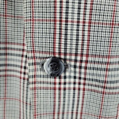 VTG Palm Beach Black White & Red Plaid 2 Button Sport Coat USA Made Size 38L