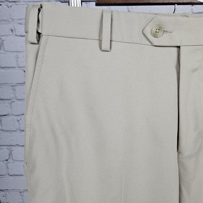 Jos A Bank Beige Traveler Tailored Fit Flat Front Straight Leg Dress Pants 32x30