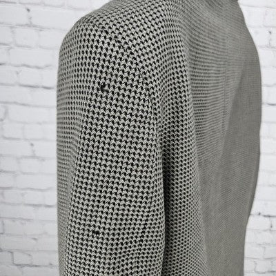 Albert Nipon Brown Black 100% Wool Double Breasted Peak Blazer Sport Coat 42R