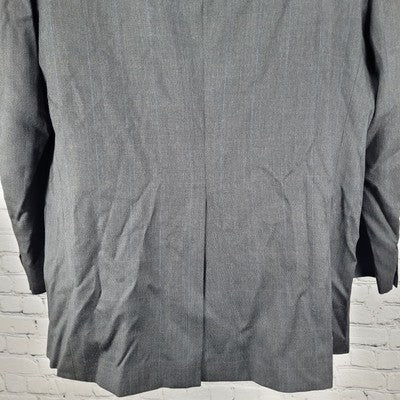 VTG Botany 500 Couture Grey 2 Button Blazer Sport Coat USA Made Size 44 PTR