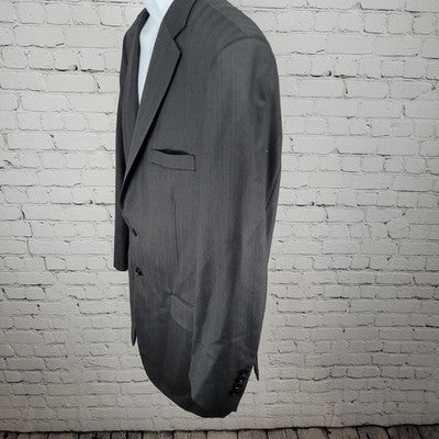 NWD VTG Royal Classic Grey Pinstriped Notch Blazer Sport Coat USA Made Size 42