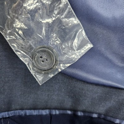Pronto Uomo Navy 100% Wool Platinum 2 Button Vented Notch Blazer Sport Coat 44R