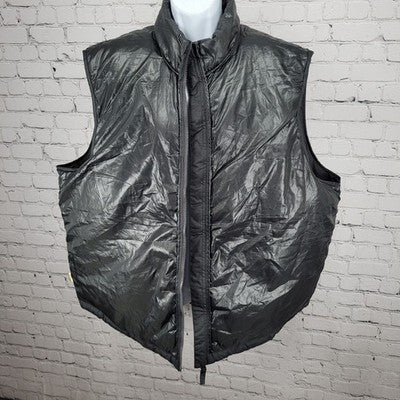 The Foundry Grey Insulated Full Zip Snap Pockets Lightweight Vest Gilet 2XL