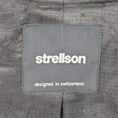 Strellson Blue 100% Wool Alecc Slim Fit Birds Eye Blazer Sport Coat 56 US 46