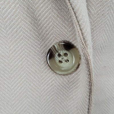 Ann Taylor Beige Herringbone 1 Button Vented Notch Stretch Blazer Suit Jacket 0