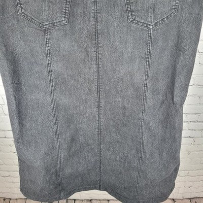 Gerry Weber Grey Denim Embellished Back Pockets Unlined Jean Maxi Skirt Size 10