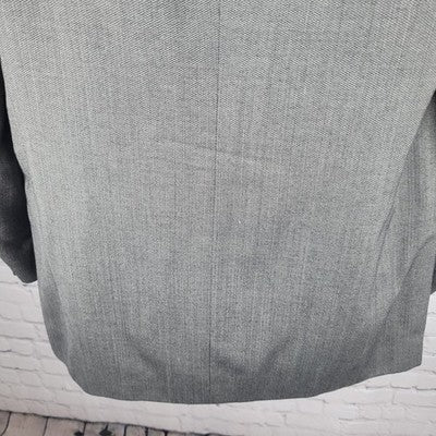 Pierre Cardin Grey 2 Button Ventless Notch Blazer Sport Coat Suit Jacket USA 42L