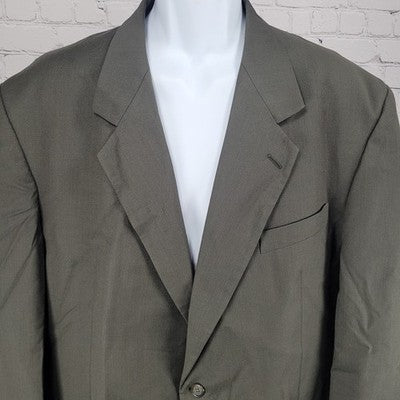 Vito Rufolo Green Wool Comero Super 100's 2 Button Blazer Sport Coat Italy 46R