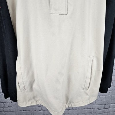 Ashworth Beige Colorblock Nano-Tex Water Resistant 1/4 Zip Pullover Jacket XL