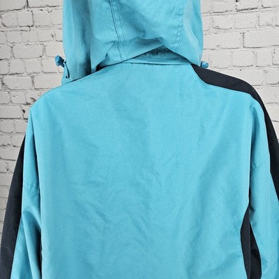 Grand Canyon Railway Cheneral Blue Fleece Lined Hooded Jacket Medium *zipper