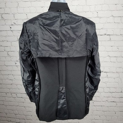 Towncraft Black 2 Button Single Vented Notch Washable Blazer Sport Coat USA 40