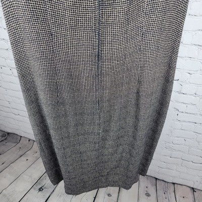 VTG Perceptions Black Check Unlined Sleeveless Dress Size USA Made Size 14P