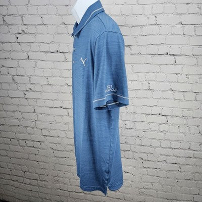 Puma River Place 2021 MGA RP Cup Blue Golf USA Flag Logo Polo Shirt Medium M